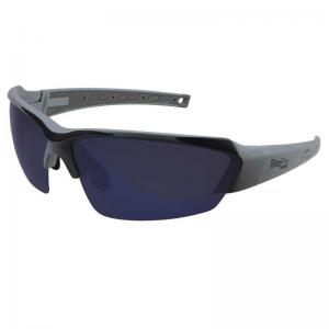 SitePro SZ22GP Shiraz Grey Safety Eyewear, Polarized, Blue Mirror