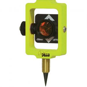 Seco 25 mm Stakeout Prism Assembly / 0 and -30 mm Offset - Flo Yellow