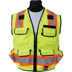Seco 8265 Safety Utility Vest - Fluorescent Yellow - ANSI/ISEA Class 2
