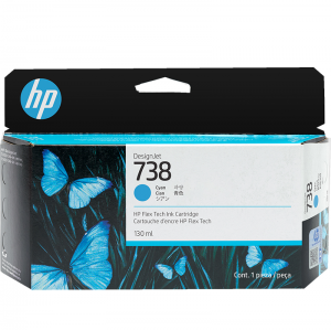 HP 738 130-ml Cyan Ink Cartridge