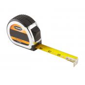 View: Keson 33' Nylon-Coated Steel Tape, Ft/Tenths-Ft/Inches, Dual Graduation, Chrome Coated, Rubber Grip