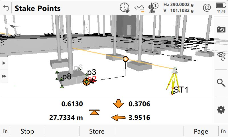 Leica Stake Points application screenshot